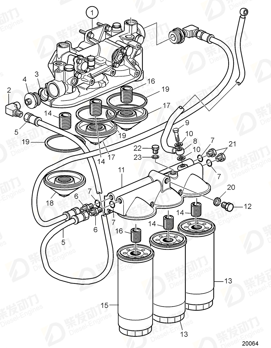 VOLVO Hose 3838191 Drawing